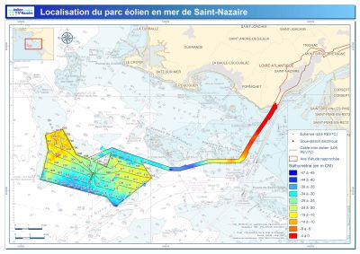 Situation of the Saint-Nazaire offshore wind farm